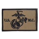 ベルクロワッペン ミリタリー USMC アメリカ海兵隊 (泥)