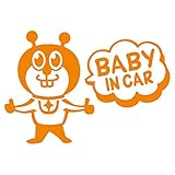 imoninn BABY in car ステッカー　【シンプル版】　No.66　グッドさん　（オレンジ色）