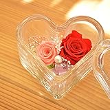 [florence du]プリザーブドフラワー ハートガラス 2輪バラアレンジメント 花 ギフト フラワーギフト 結婚 誕生日 プレゼント 母の日 プレゼント ホワイトデー