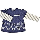 2017年 春物 UZUCHAT ウズチャット レイヤードプリント 長袖Ｔシャツ UZULAND ウズランド ネイビー◇80cm
