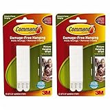 Command 壁掛けテープ 細いデザイン ホワイト 8-Sets 17207