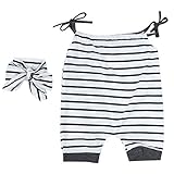 Domybestベビー服　女の子　ロンパース　ショートオール　ヘアバンド付き　スリングロンパース　カバーオール　 ボディスーツ　オーバーオール　ジャンプスーツ　ガールズ　ノースリーブ　ボーダー　夏　赤