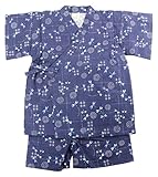 putty(プッティー)うずまきトンボ柄 甚平スーツ上下 90cm ネイビー 720926 サザンクロス 日本製 綿100%