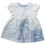 《初夏盛夏対応》(日本製) Pample Mousse(パンプルムース) 布帛パッチワーク半袖ワンピース 80cm /OW NO.DP-72150