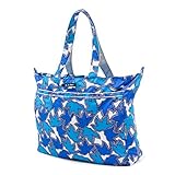 Ju-Ju-Be Super Be Zippered Tote Diaper Bag, Sapphire Lace　ブルー　イチョウ