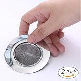Stainless Steel Wide-brimmed Cistern Strainer 2 Pack Kitchen Sink Strainers Large Wide Rim 2.76 Diam