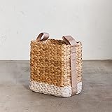 sb009/ツートンバスケット（ベルト付） 単品-S ナチュラル