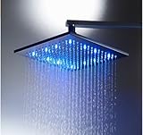 10 " LEDの色変更Rainfallオイルはブロンズシャワーヘッド正方形シャワーヘッド