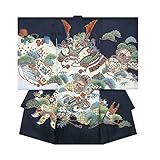 産着 初着 祝い着 男の子 着物/B3紺・兜鼓