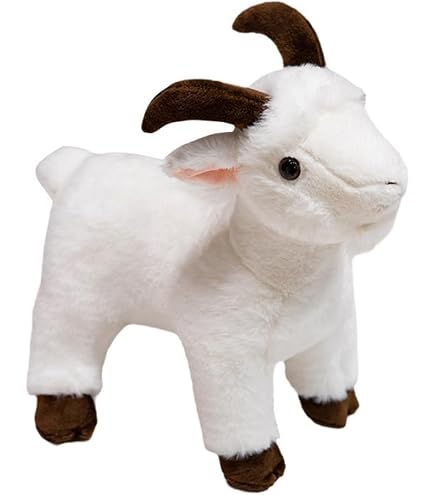 KOSEN 白いヤギ ぬいぐるみ Amazon.co.jp: シミュレーションヤギぬいぐるみ 30cm/11.8インチ