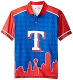 MLB メジャーリーグ テーマ ポロシャツ L ブルー