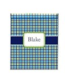 aBaby Personalized Plaid Fleece Blanket, Name Blake [並行輸入品]