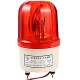 UHPPOTE 回転灯 DC 12V 10W 工業用 安全 レッド 赤 ロータリー フラッシュ 警告灯 防犯 アクセス制御 フラッシュライト