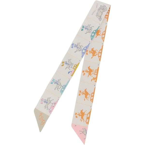 Amazon.co.jp: [エルメス] ツイリー 大空の狂気 シルク グレー レッド