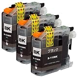 LC113BK ×3【ブラック3本セット】対応機種: MFC-J6975CDW MFC-J6973CDW MFC-J6970CDW MFC-J6770CDW MFC-J6573CDW MFC-J6570CDW MFC-J4910CDW MFC-J4810DN DCP-J4215N DCP-J4210N MFC-J4510N ICチップ残量表示検知機能付き Mt.Smile製 互換インクカートリッジ【365日保証】サービス