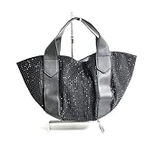 【GAENA】ミニバッグ スタッズトートバッグ マザーズバッグ ラインストーントートバッグ 通勤 141010 (ブラック)