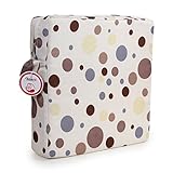 Zicac　座布団　高さが変わるクッション　水玉柄　食事用　4色　取り外し便利　麻布+密度の高いスポンジ　子供用シートクッション　様々な椅子に適用です　2歳以上キッズにご利用可能 (水玉4)