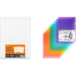 【セット買い】プラス クリアファイル クリアホルダー E A4 100枚 0.18mm 透明 (乳白)クリアー FL-2…
