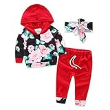 Cutelove　トップス+パンツ2点セット　フード付き　Tシャツ　シャツ　プリントトップス　ロングパンツ　長袖　ロングスリーブ　女の子　ガールズ　幼児　ベビー　赤ちゃん　キッズ　春　秋　コットン　可