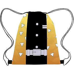 Chermyaa 鬼滅の刃 巾着 バッグ 旅行スポーツバッグ ナップサック 変装 仮装 クリスマス ハロウィン 学生 男…