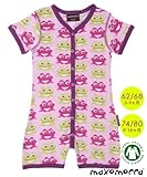 北欧ベビー服 ショートオール 半袖カバーオール Frogs Pink 3-9ヶ月/9-18ヶ月 Maxomorraマクソモーラ 60 70 80cm (62/68)