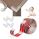 2-6メートル コーナーガード 透明PVCベビー用コーナークッション テープ 子供の安全テーブル側の家具コーナー保護テープ 4個ガード付 (幅10ｍｍ/厚さ2ｍｍ,長さ4Ｍ)