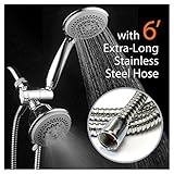 DreamSpa 36-Setting Luxury 3 Way Shower Head / Handheld Shower Combo with Extra Long 6 foot Stainles