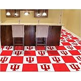 ファンマット8537 IU – Indiana University Hoosiers 18 " x 18 "チームカーペットタイル( 10ロゴ、10ソリッドperボックス – Appx 45 Sq 