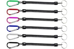 thumbnail image 2 of Elastic Retractable Spring Coil Keychain With Plastic Snap Hook For Keys Wallet Cellphone 2 of 14
