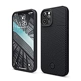 【elago】 iPhone12Pro / iPhone12 対応 ケース 耐衝撃 携帯ケース 衝撃 吸収 薄型 スリム TPU ソフト カバー 対衝撃 シンプル スマホケース スマホカバー [ iPhone12 Pro/iPhone 12 / アイフォン12プロ / アイフォン12 対応 ] CUSHION CASE ブラック