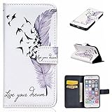 iPhone 6/6S Case 4.7-Linvei PU Leather Wallet Case Flip Cover Wish Standand Function Back Cover for 
