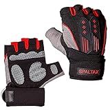 トレーニンググローブ メンズ フィットネス 筋トレグローブ ジムグローブ メンズ 指なし手袋 レッド M赤