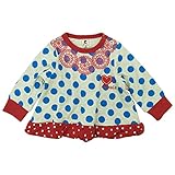 chocola(ショコラ) ガーゼニット ドット総柄長袖チュニックTシャツ 130cm /アカ NO.CH-1521-18026