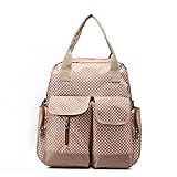 Zicac　マザーズバッグ　多機能　オックスフォード生地　ミルク瓶・おむつ・おもちゃ入り　大容量　3セット（バッグ・保温ポーチ・おむつ替え用シート）　ベビー　カーキ・コーヒー・黒・赤 (カーキ)