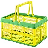 取っ手付き 折りたたみ コンテナ バスケット S 約30×20×16cm 耐荷重4kg SRH-1