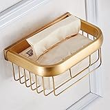WINCASE Store【王族のバス生活を楽しめる】真鍮　アンティーク　バスルーム　壁掛けトイレットペーパーホルダー　トイレットペーパーバスケット　壁に取り付け　浴室用品　お風呂　キッチン　お洒落