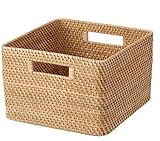 無印良品 重なるラタン角型バスケット 幅35×奥行36cm (大)