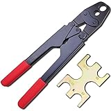 2in1 1/2 & 3/4 Pex Combo Crimper Crimping Tool with Gonogo Gauge Kit Tubing [並行輸入品]