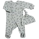 【未熟児】【低出生体重児】【早産児】【NICU】用 ベビー服：長袖カバーオール ギター