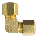 Jmf圧縮エルボ90度。1 / 2 " x 1 / 2 "イエロー真鍮バルク400 PSI < 0.25 % Lead
