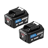 Enermall 2個セット マキタ 10.8v バッテリー LED残量表示付き BL1040b 4000mAh BL1015 BL1040 10.8V リチウムイオン バッテリー