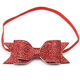academyusトレンディガールズグリッターリボン伸縮性ヘアバンドHeadwear表示 US サイズ: 36cm/14.17" カラー: レッド