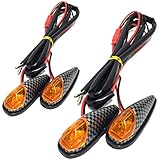 tomtask バイク 用 ウインカー led 貼り付け はりつけ 汎用 カウル 左右 両面テープ付き (カーボン 4個 セット)