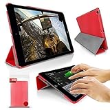 Orzly - SlimRim for Apple iPad Mini 4 - ULTRA SLIM Rim Style Tablet Case in RED with Built-In Magnet