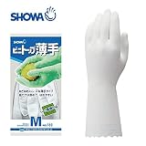 ［ショーワグローブ］オールコート手袋【ビニトップ薄手】（1袋20双入り・塩化ビニール製）《035-130・M・ホワイト》