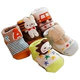 赤ちゃん かわいい 靴下 ソックス ベビー 滑り止め 付き 5足セット 子供 女の子 男の子 可愛い 動物 コットン 春 乳児 ソフト 肌に優しい キッズ ベビー靴下 新生児 お祝い 出産 祝い プレ