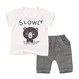 Cutelove 子供服 Tシャツ Tシャツ＆パンツ 上下セット 可愛い柄 半袖 ショートパンツ 格子柄 男の子 赤ちゃん 夏 カジュアル
