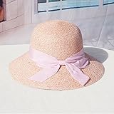 Hatrita-J 日除け帽子夏漁師帽日焼け止め盆帽百搭ショッピング折りたたみ麦わら54-57cm,a