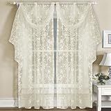 ElreneホームFashions Berkshire Flutter Valance (アイボリー)
