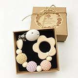 【ママ授乳ジュエリー】木製ペンダント 花型